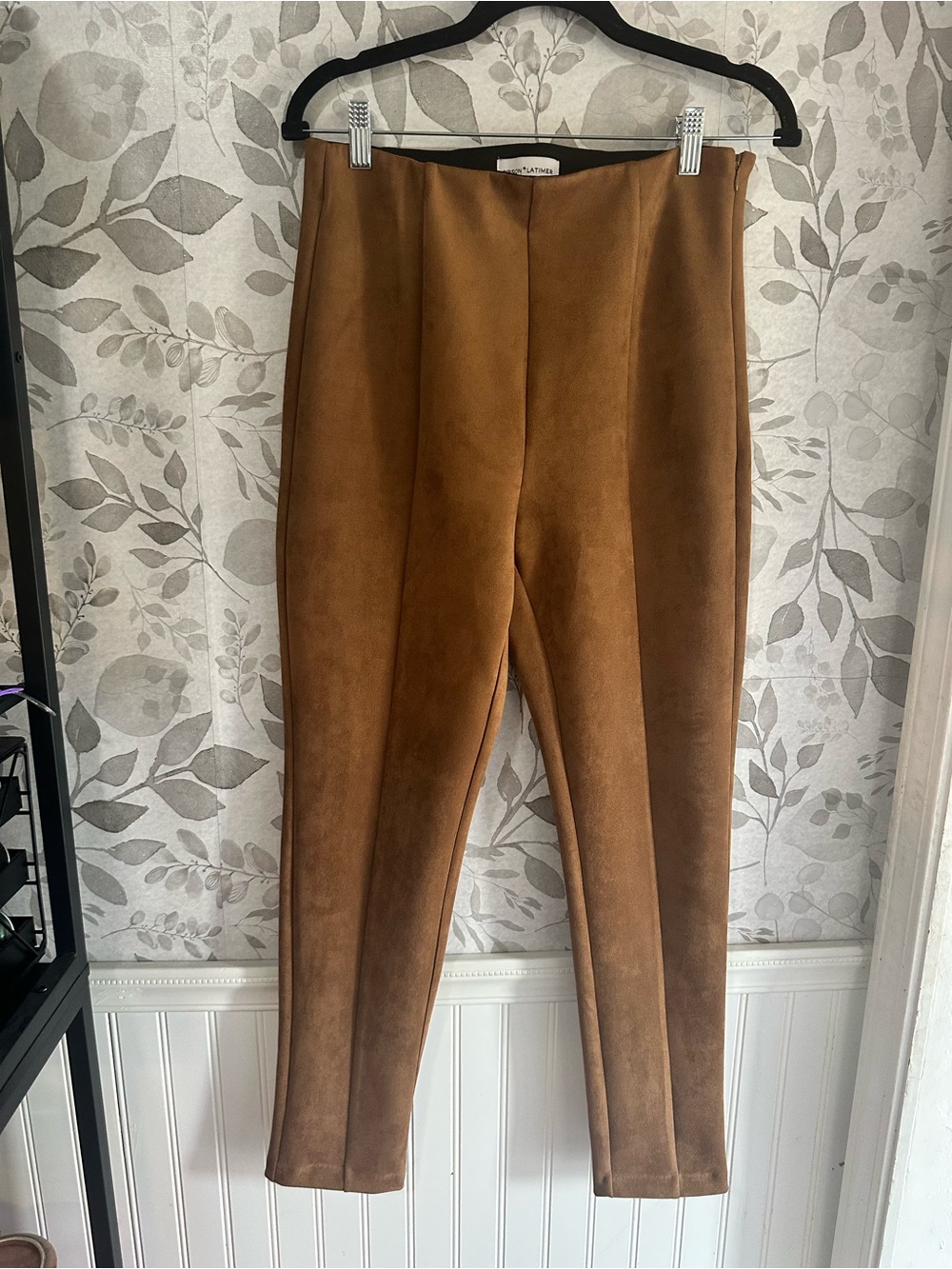 Gibson Latimer Tan Suede-Look Skinny Pants